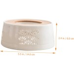 Cangkir Penghangat Teko Listrik, Penutup Cangkir Teh, Paket 4, Pembakar Lilin Teh Keramik Putih untuk Kecocokan dengan Teko